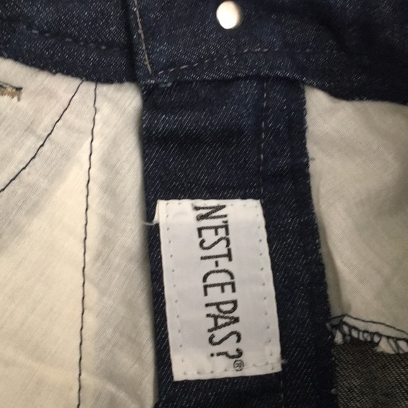 N’Est Ce Pas rare vintage indigo denim midi skirt - Picture 7 of 7